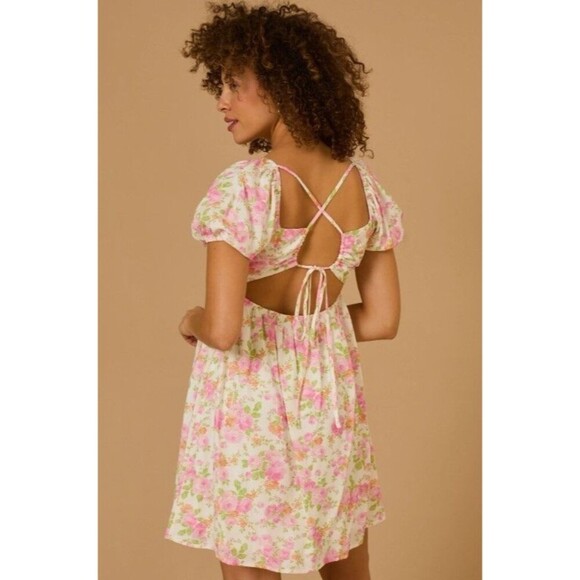 Altar’d State Puff Sleeve Floral Dress XL Whimsical Cottagecore Feminine Dainty - Picture 2 of 10